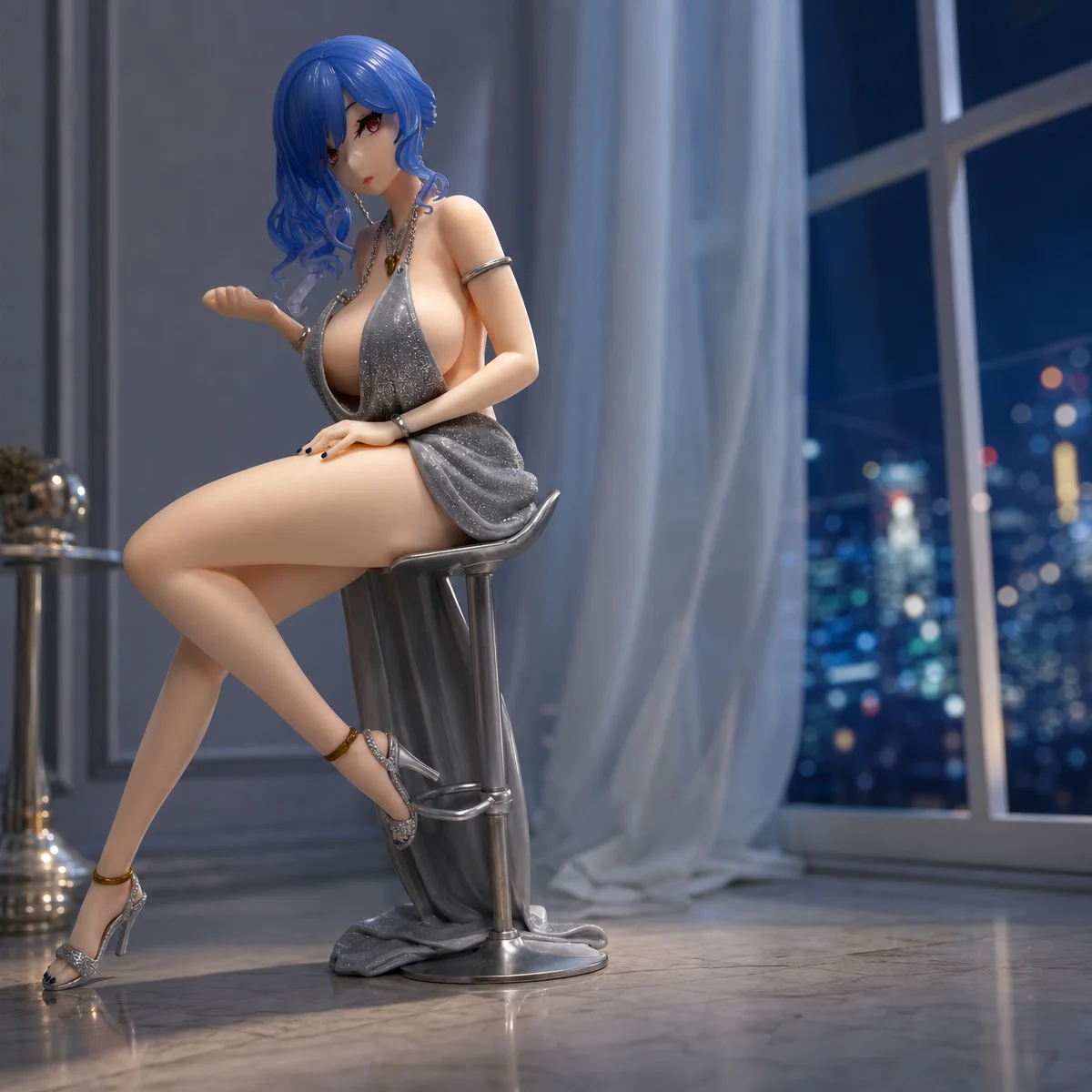

Azur Lane Saint Louis Figure, Saint Aunt in Formal Attire, Sitting Posture, 2D Beautiful Girl Model, Anime Peripheral Collectible