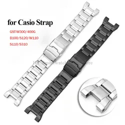 Stainless Steel Watch Band for Casio for GST-W300/400G/B100/S120/W110/S110/S310 Series Metal Wrist Band Replacement Men Bracelet