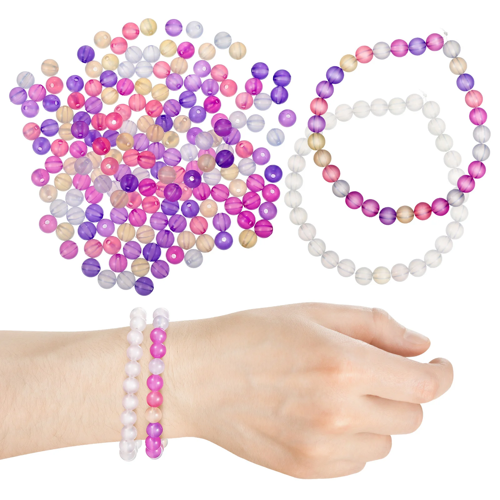 6pcs 6 PCS Beads Uv Activated Color Changing Sun Spacer Light Colors Sunlight Bulk Solar