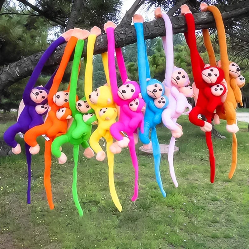 Nuovo colore scimmia a braccio lungo peluche bambola di pezza per bambini simpatici animali giocattoli di peluche tenda creativa bambola scimmia appesa regali decorativi