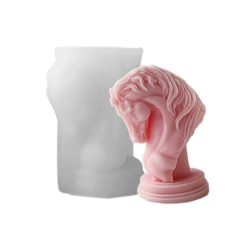 

652F Quality Horse Head Silicone Mold Portable Scented Mold for Handmade Artwork and Home Decoration