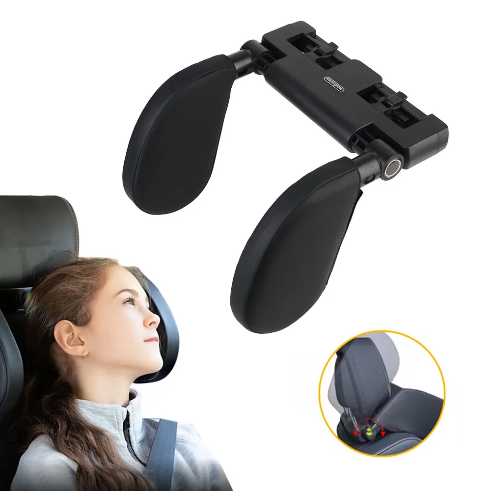

Car Seat Headrest Children Pillows Head Rest Neck Supportor Car Pillows 360° Rotary Adjustable Holder With Storage Hook Interior