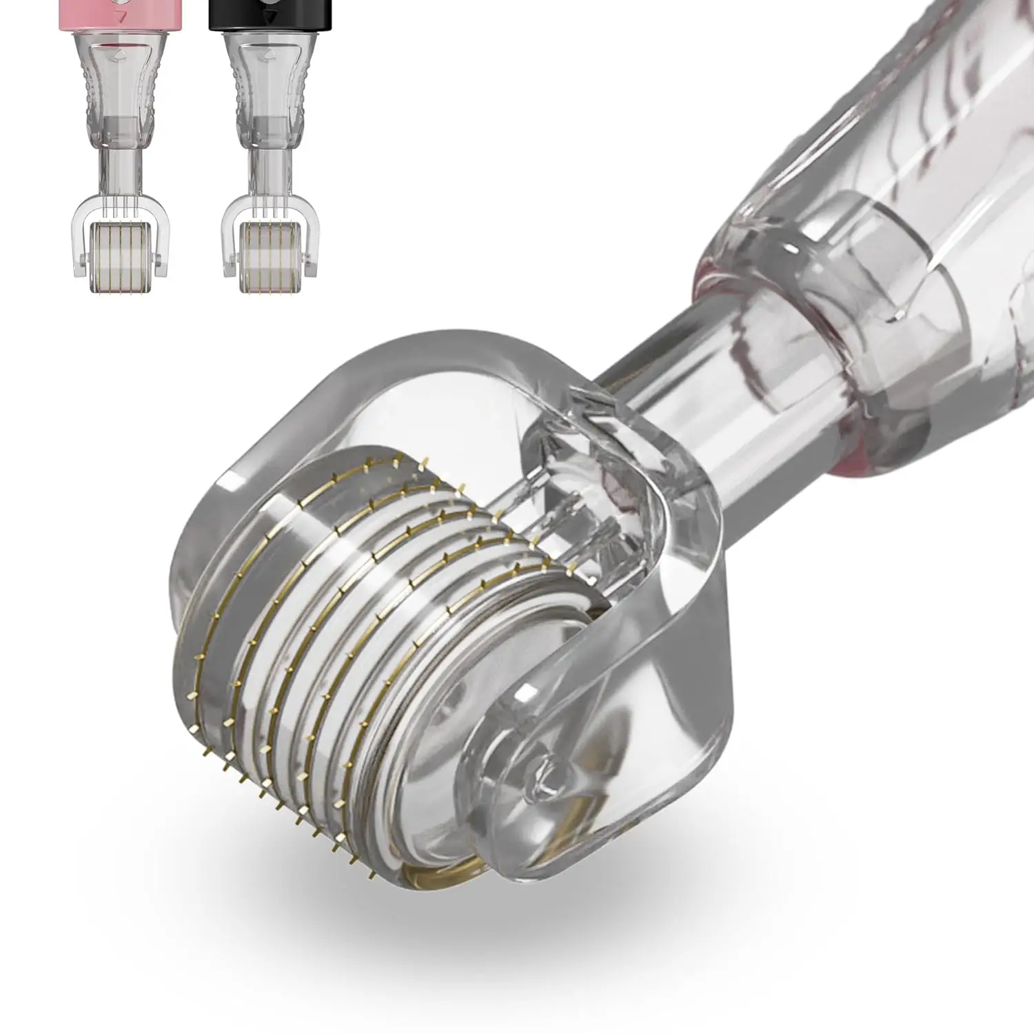 Nuevo rodillo Derma de 105 pines, rodillo de titanio Derma, herramienta para el cuidado de la barba y cejas, rodillo para el cuidado de la piel Facial, 0,2mm,0,25mm,0,3mm