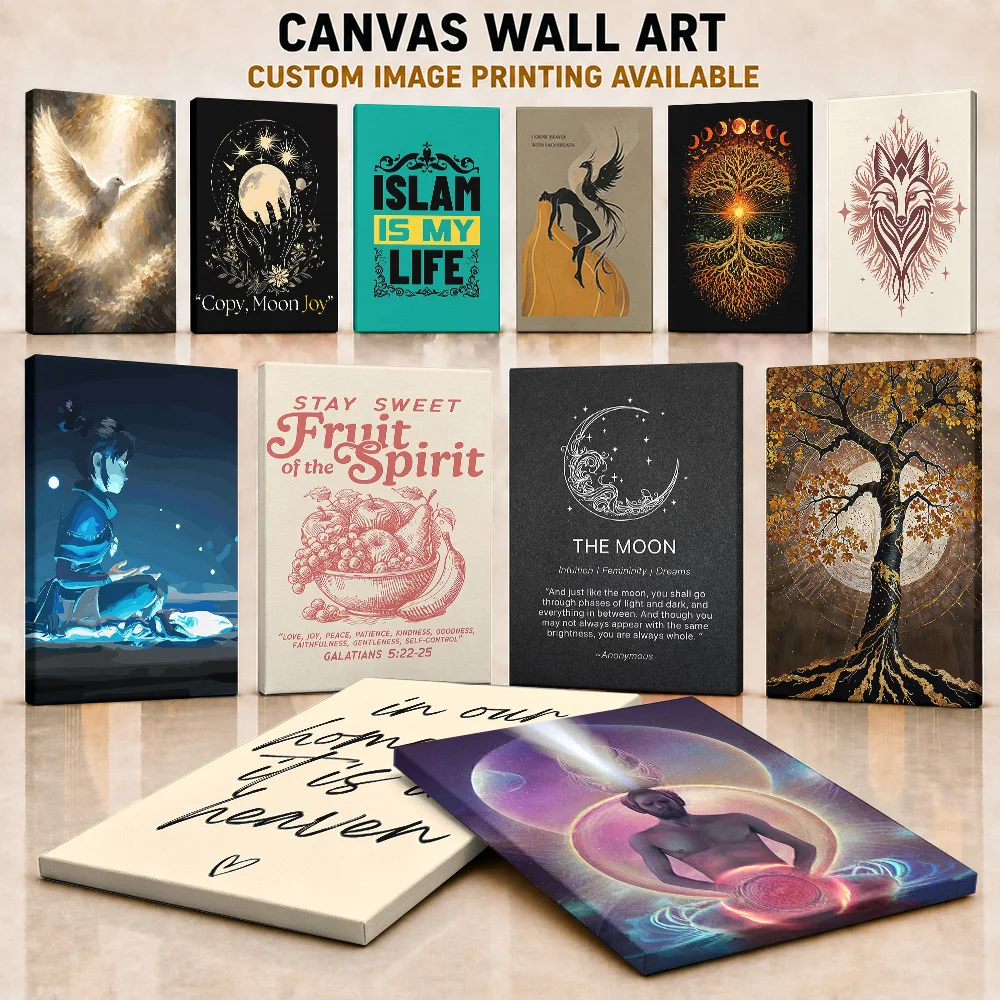 Spiritual Canvas Painting Poster Customized Photo Bohemian Ritual Aesthetic Wall Art For Yoga Studio Or Lounge Friendship Gift