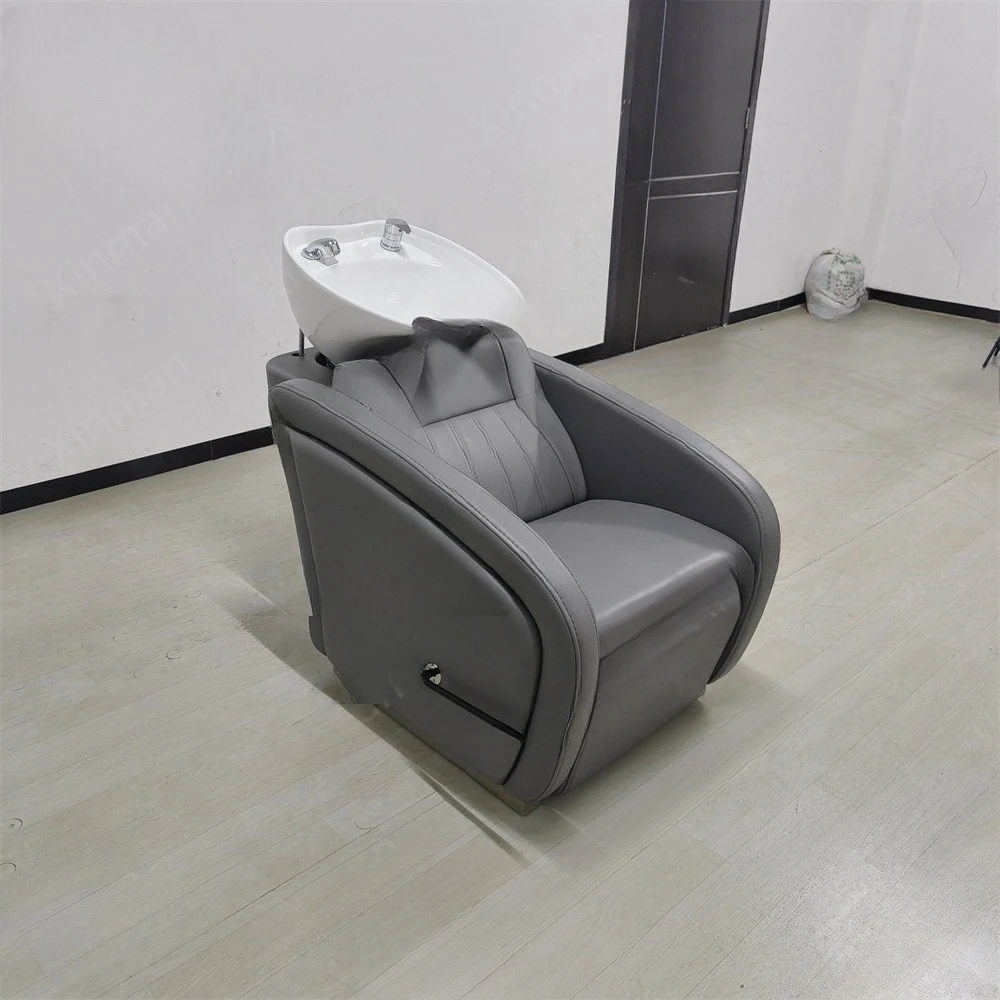 

*Barber shop special flush bed semi-reclining hair salon adjustable hair shampoo bed