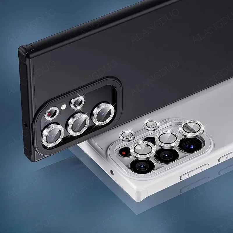 Glitter Camera Protector De Vidro Para Samsung Galaxy S24 Ultra, Metal Lens Ring, Protetor De Tela, Instalação Rápida, S24Ultra, S24Plus