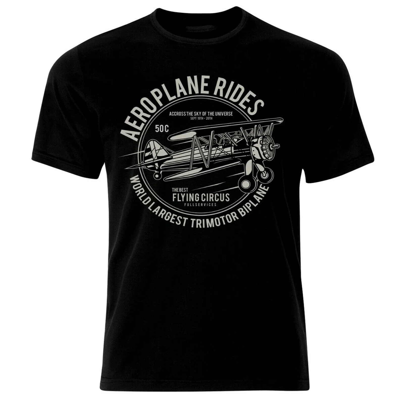 Flieger Flugzeug Flugzeugpilot Fliegen Aircraft Aeroplane Riders T-Shirt Men's 100% Cotton Casual T-shirts Loose Top New