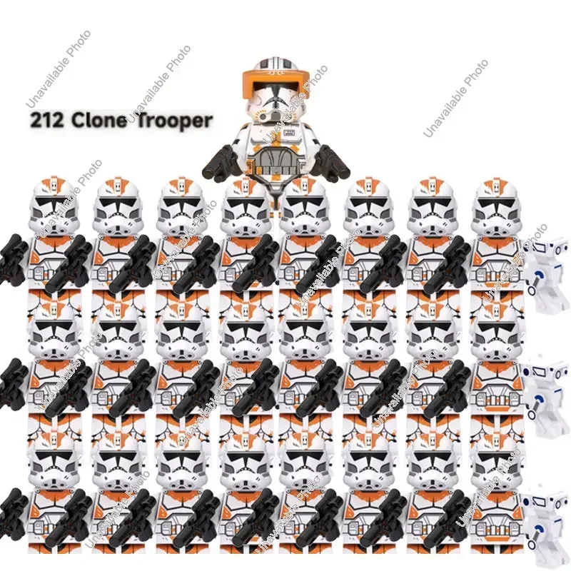 

Hot Toys 25Pcs Star Wars Captain Commando 212 Airbrne Troops Clone Legion Stroom Trooper Figures Compatible Building Blocks Toys