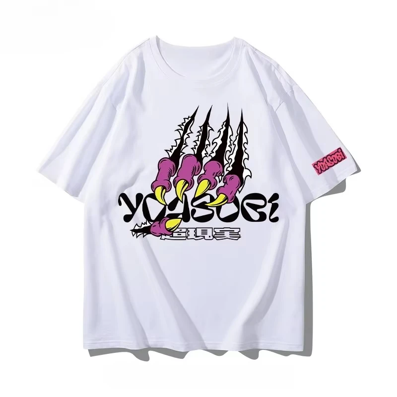 

2025 Summer Yoasobi Band's Surreal Concert Commemorative T-shirt High Quality Y2K Men and Women Couples Round Neck Tops