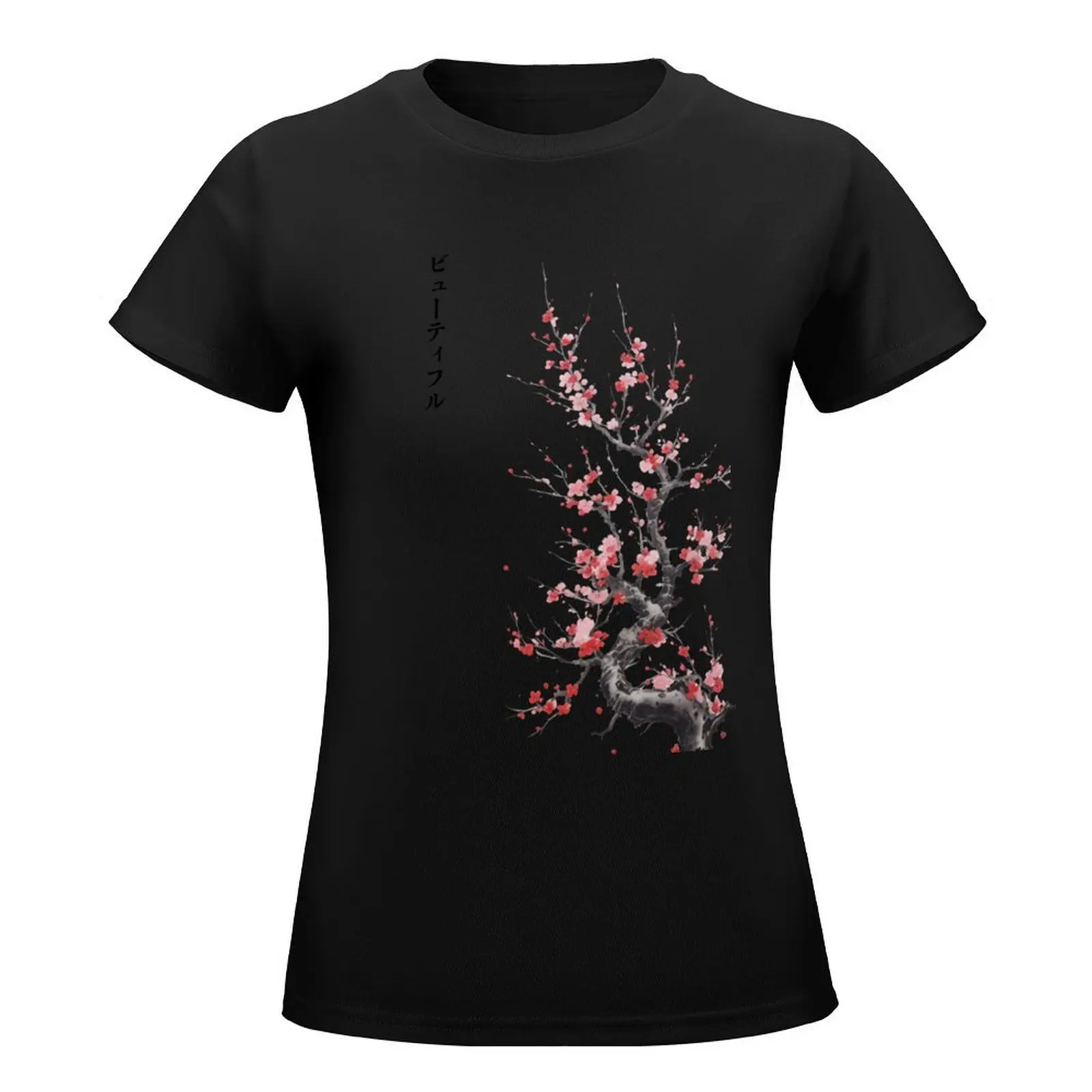 Japanese Cherry Blossom T-Shirt sublime vintage aesthetic clothes tees Women tops