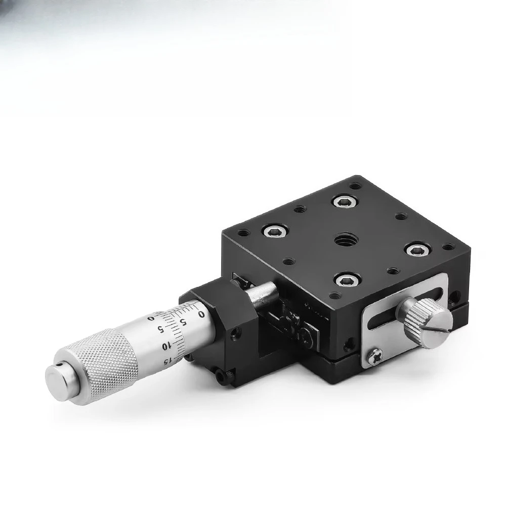 AX40-H20 High Precision 40*40mm X-axis Motion Cross Roller Aluminum Alloy Guide Blocks 6.5mm Travel Manual Positioning