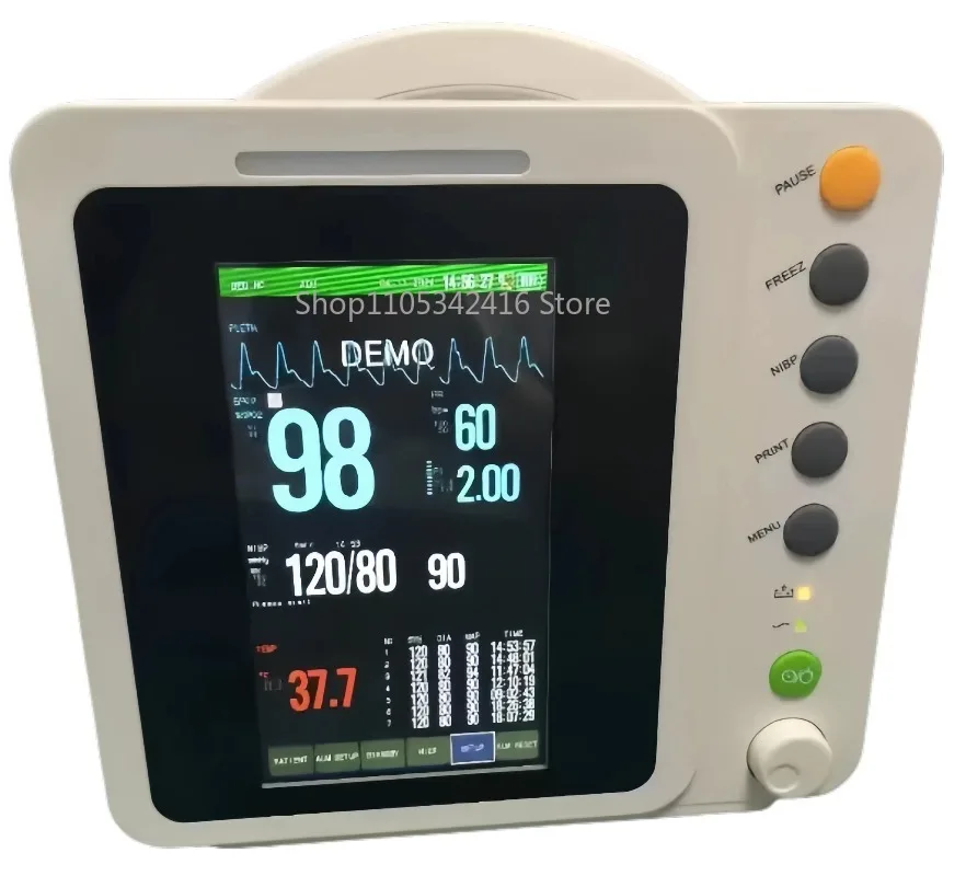 High-Quality Portable Metal Veterinary Patient Monitor – Multi-Parameter Electric Vital Signs Instrument for AnimalClinics&Farms
