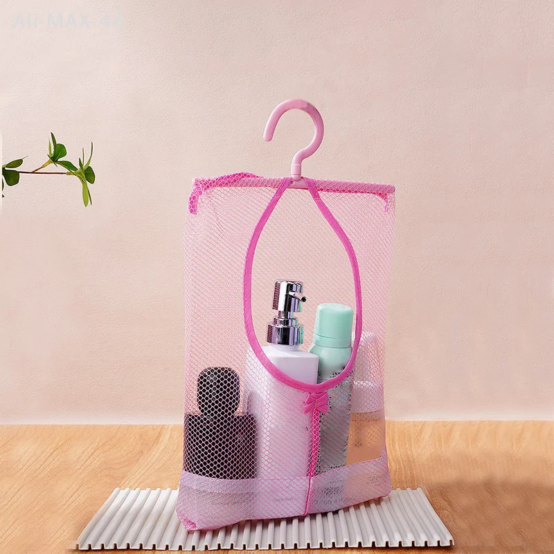 Hoyytu 1pc Multi-Functional Hanging Mesh Storage Bag, Polyester, Hand Wash Only, Space-Saving Organizer With Easy Access