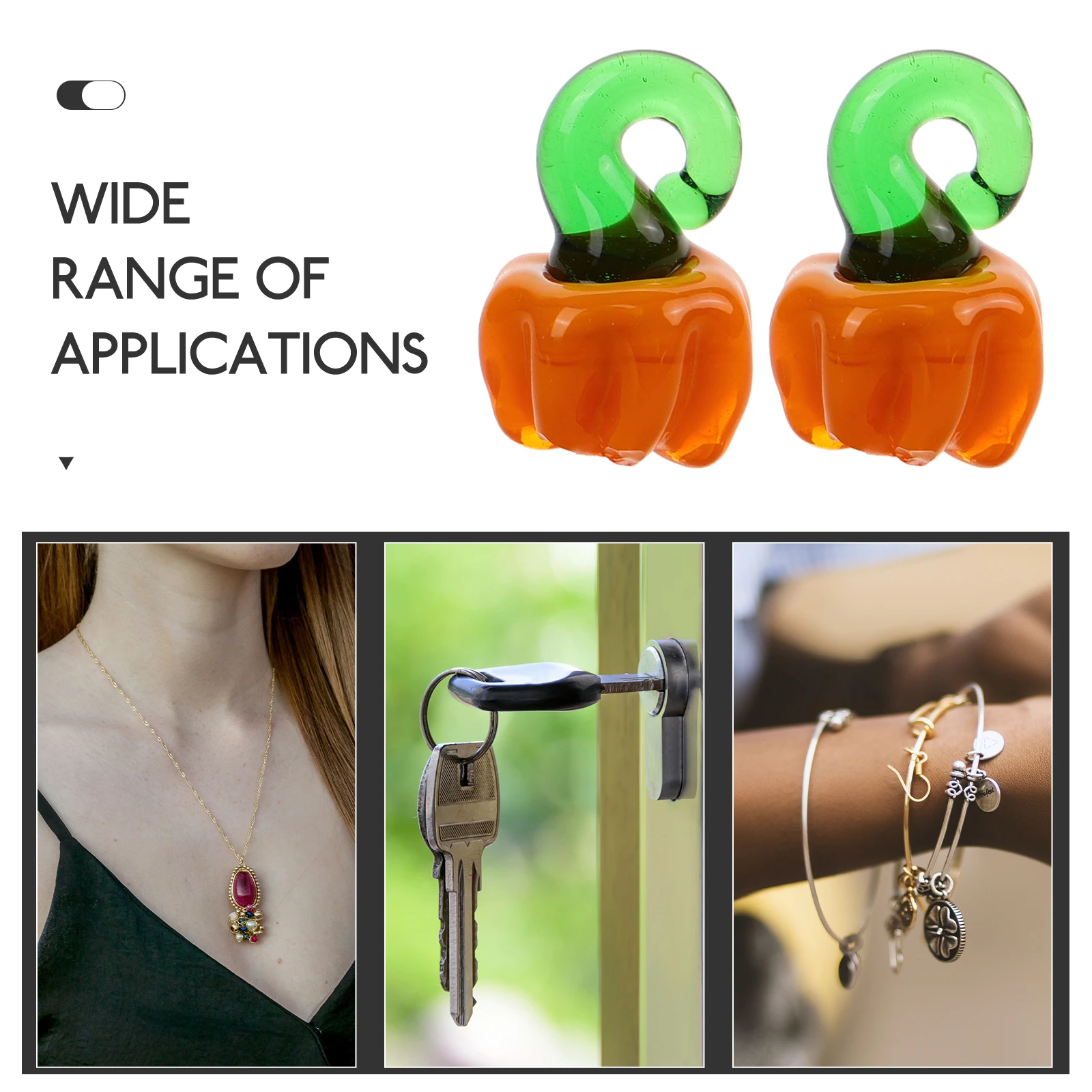 

5 Pcs Pumpkin Beads Elegant Necklace Elegant Loose Beads Earrings Bracelet Crafts Halloween Jewelry Making Accessories