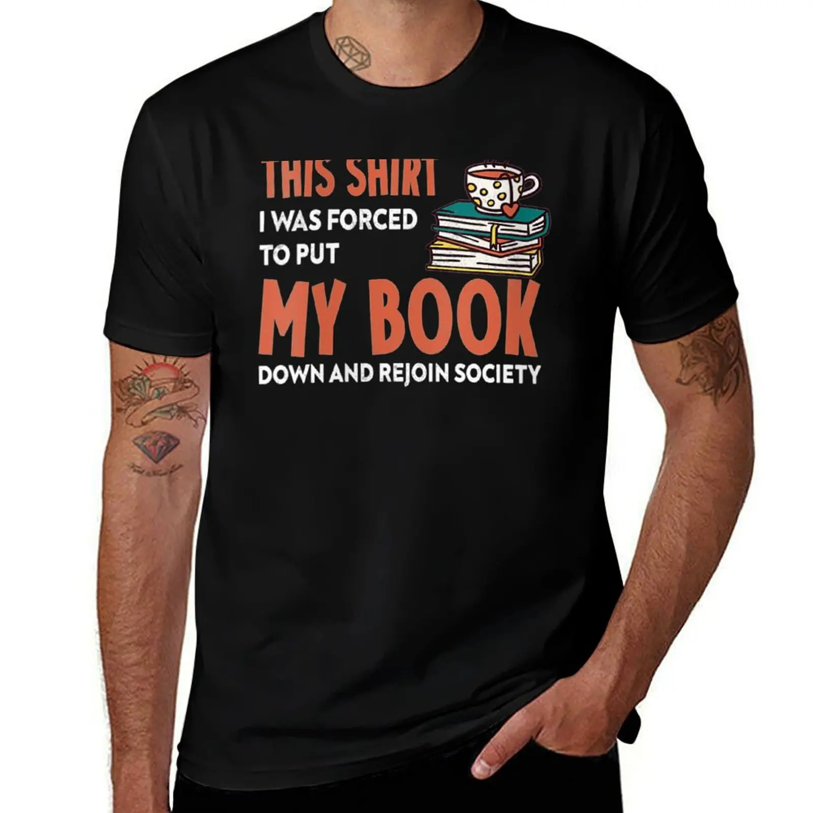Womens If You Can Read This Shirt I Was Forced To Put My Book Down T-Shirt Big Size Simple T-Shirt