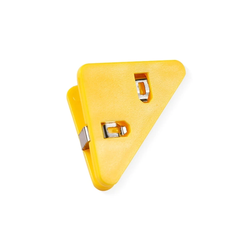 Cute Corner Paper Clamp Triangular Bookmark Clip Small File Clip Notes Holder Hold 50 Sheets for Student Teacher School