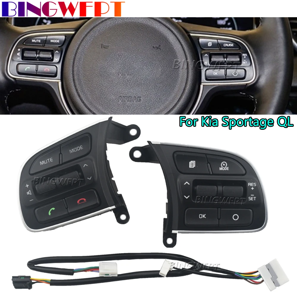 

For Kia Sportage QL 2016 2017 2018 2019 Car Multifunctional Steering Wheel Volume Phone Cruise Control Button Switch