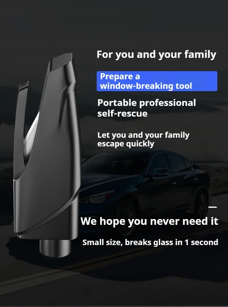 Vehicle emergency rescue tools, multi-functional safety hammer, life-saving hammer, window breaker, automotive safety supplies view 6