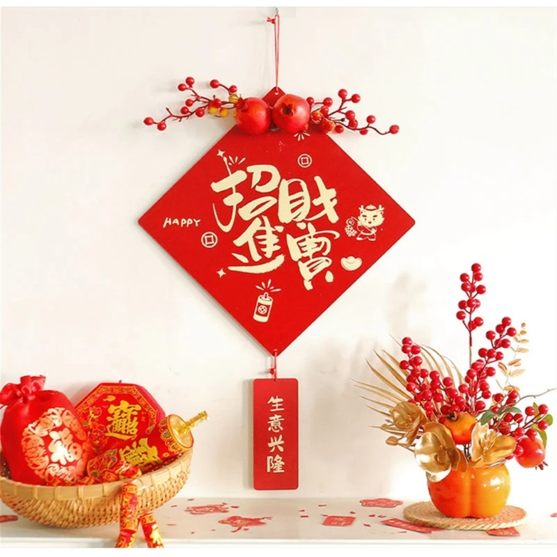 Festive Symbol Pendant 2024 Spring Festival Home Fu Decor for Traditional Decor