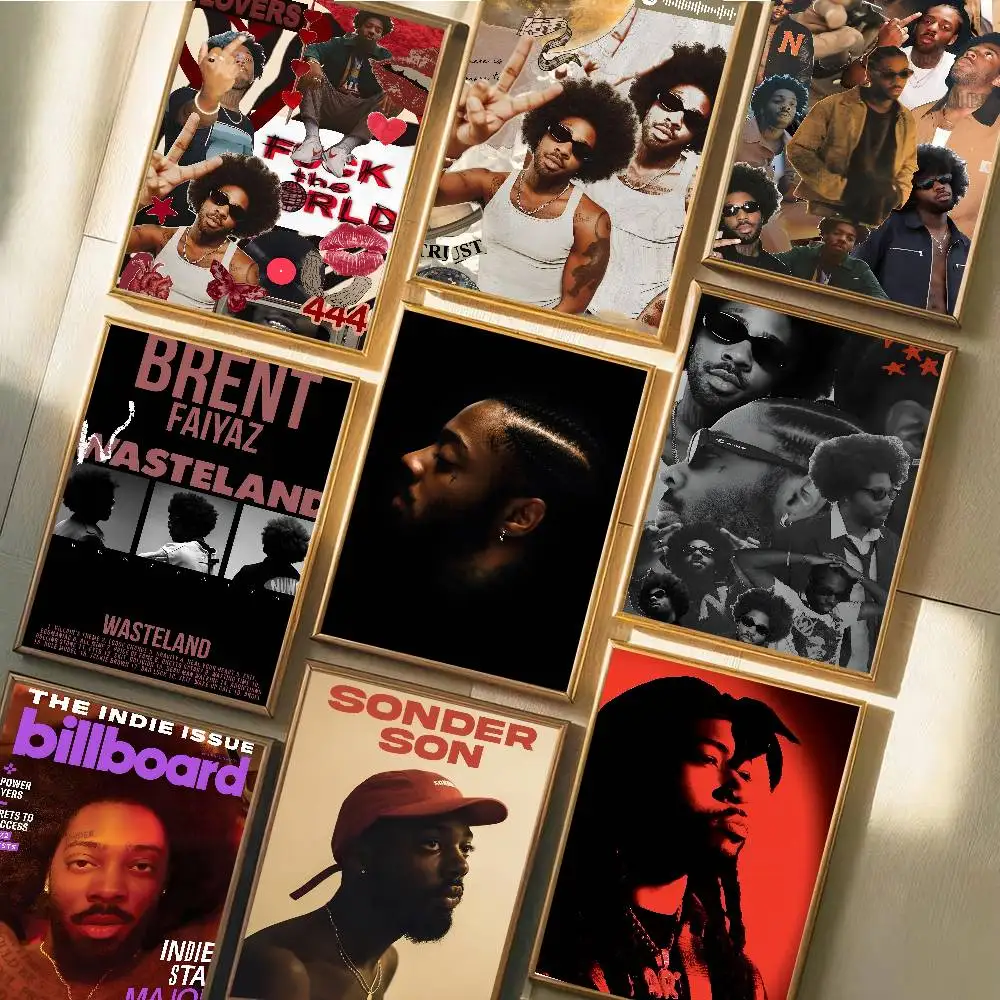 Singer B-Brent F-Faiyaz Poster Art With Prints Home Bedroom Living Room Decoration Gift