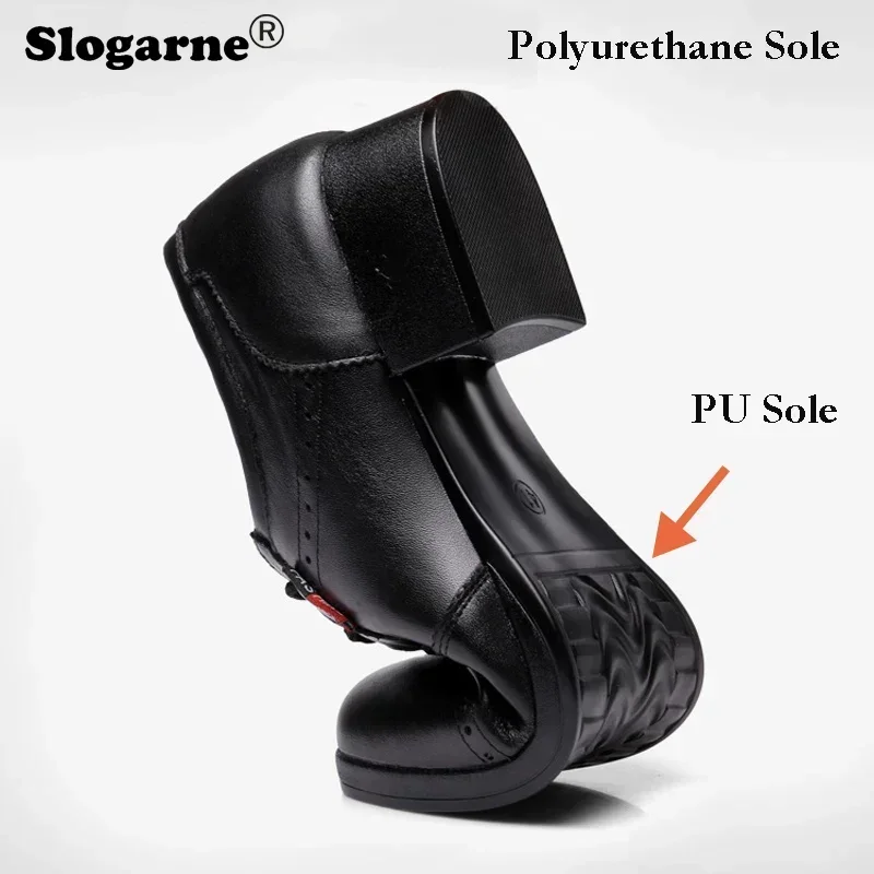 Mężczyźni Skóra bydlęca Nowoczesne buty do tańca Wygodne 4CM Obcasy Męskie Skóra bydlęca Miękkie buty do tańca towarzyskiego Tango Latin Jazz Buty Chłopcy Odzież sceniczna