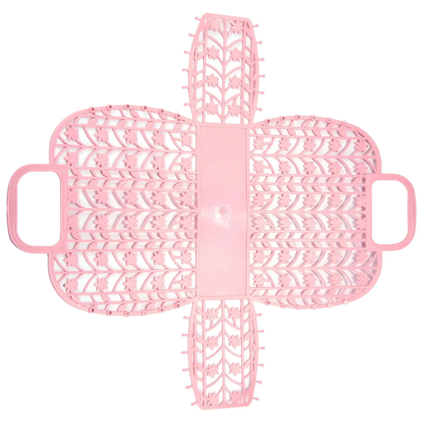 AB45 2X Bathroom Hollow Washing Storage Basket Removable Shower Basket Plastic Bath Basket Shopping Basket Storage Pink