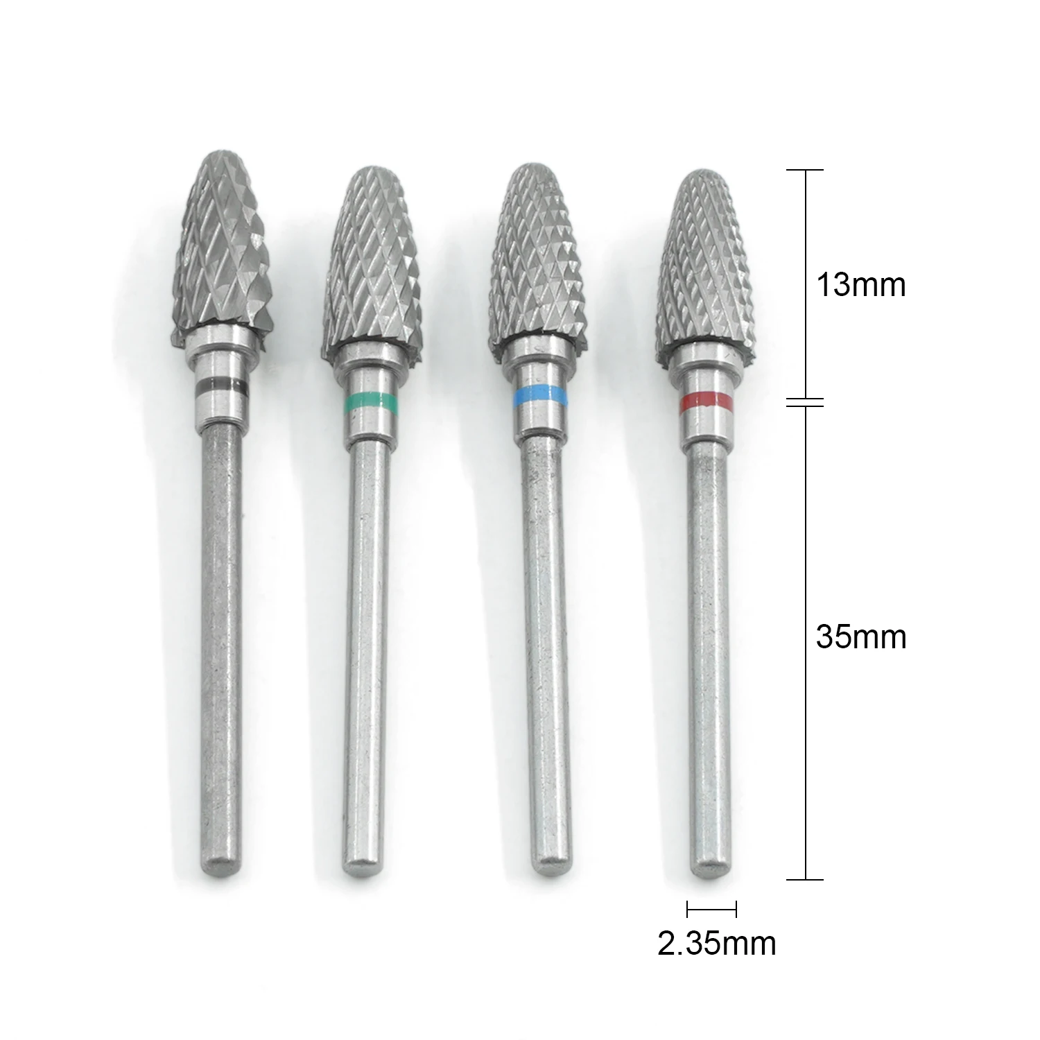 Dental Tools Carbide Burs Handpiece 2.35MM Shank Strawberry Lab Laboratory Drill Tungsten Steel Cutters Nail Manicure File