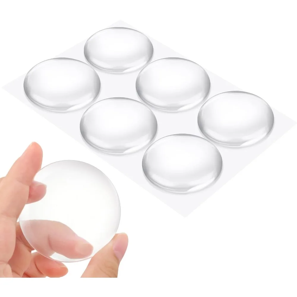 Silicone Clear Door Stops Round Wall Protector Non-slip Shock Self Adhesive Muffler Reusable Door Handle Buffer Bumper