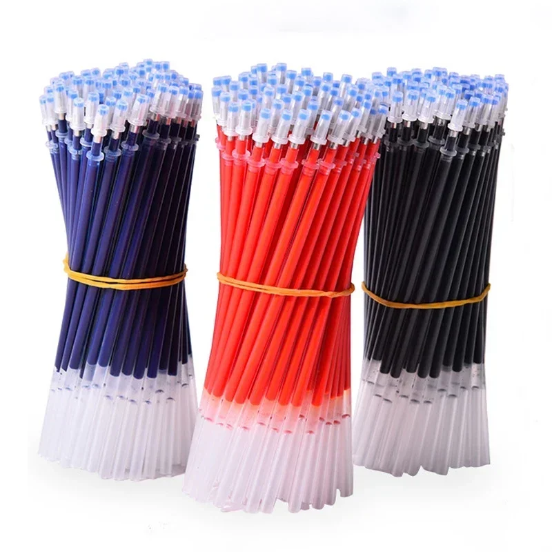 20-50pcs/set Gel Pen Refills Black Blue Red Ink Needle Pen Refills 0.5mm Rods Kawaii Stationery School Office Writing Supplies