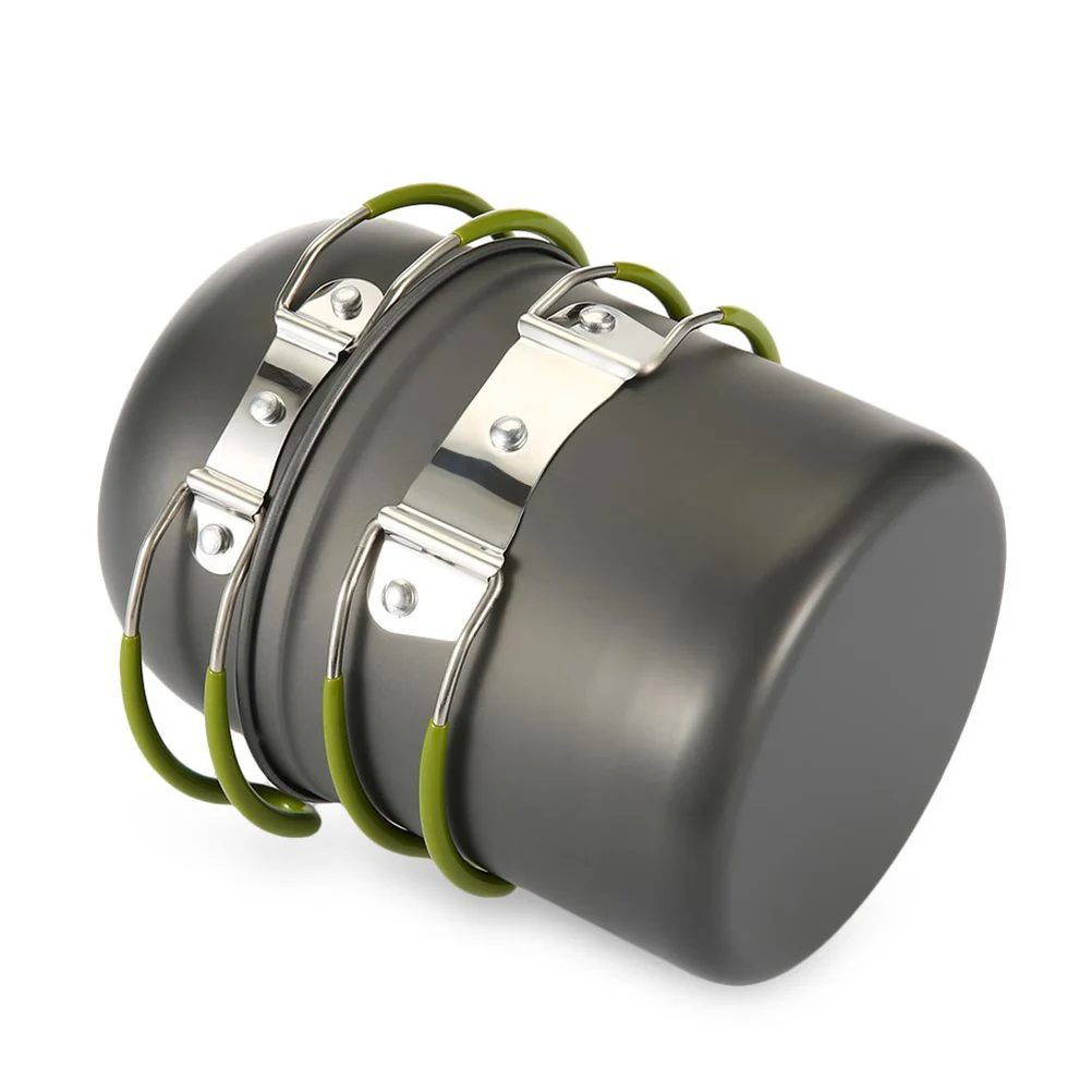 

2 Pcs Camping Pot Cooking Utensils Portable Handle Pan Cookware Water Cup Cooker