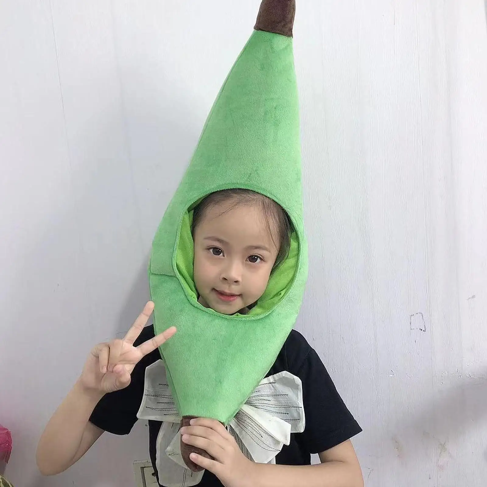 재미있는 녹색 바나나 모자 멋진 드레스 축제 테마 파티 기념일