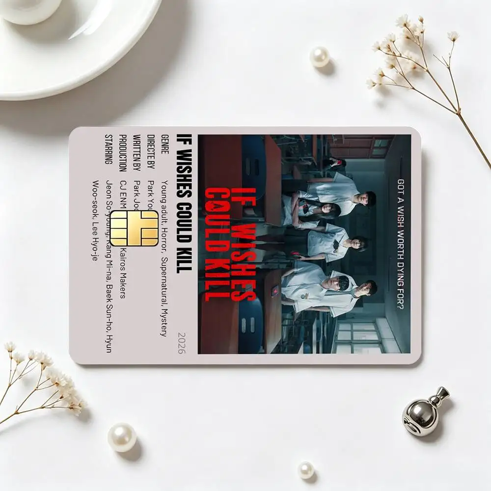 Kdrama if wishes could kill  Credit Card HD Stickers Game Card Decal Small Chip Waterproof Sticker Gift