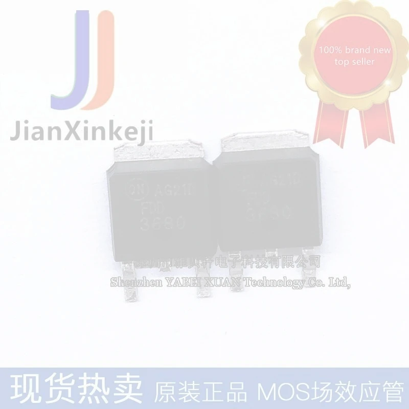20pcs 100% orginal new SMD FDD3680 3680 N channel 25A 100V field effect MOS tube TO-252 in stock