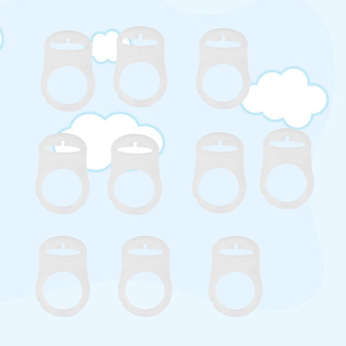 10 قطع من مشابك اللهاية المصنوعة من السيليكون للمرفقات الآمنة لحديثي الولادة ملحقات تغذية الرضع #4