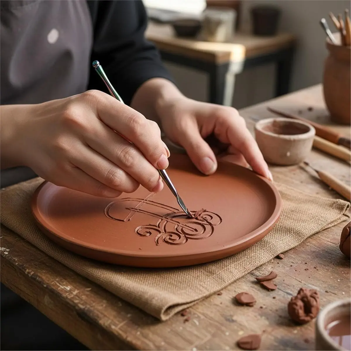 HAPPY EVER 5 Pcs Carving Tools for Wax Wood Stainless Steel Sculpting Modeling Tool Kit for Clay Pottery Carve Sculptures Wax