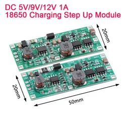 DC 5V-12V to 9V/12V Charging Step up Booster Module for 18650 Lithium Battery with UPS Voltage Protection Converter Discharge