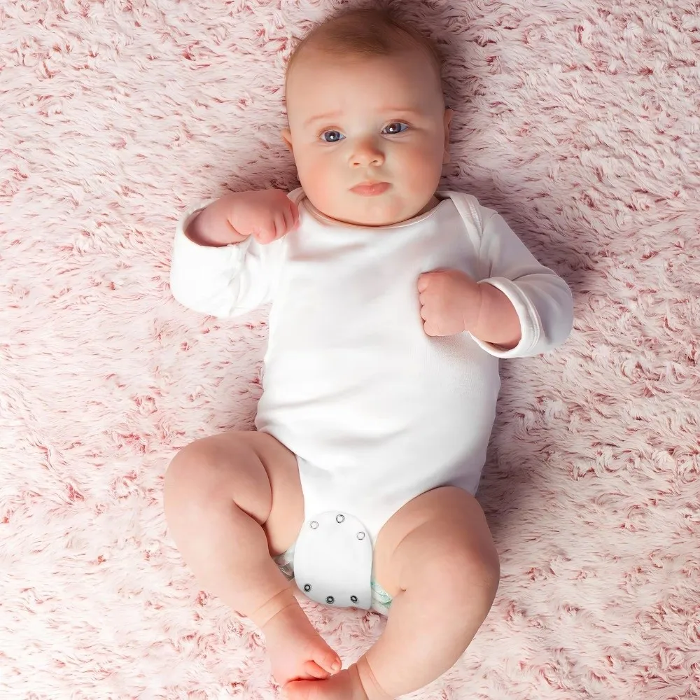 5pcs Cute Cotton Bodysuit Extender White Super Utility Lengthen Pads Soft Bodysuit Extension Strap Infant Romper Partner