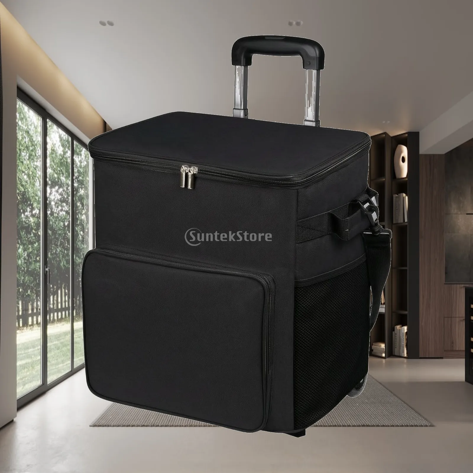 Large Capacity Insulated Cooler Tote for Outdoor Picnic Thermal Chiller Bag Portable Fridge Carrier with Shoulder Strap
