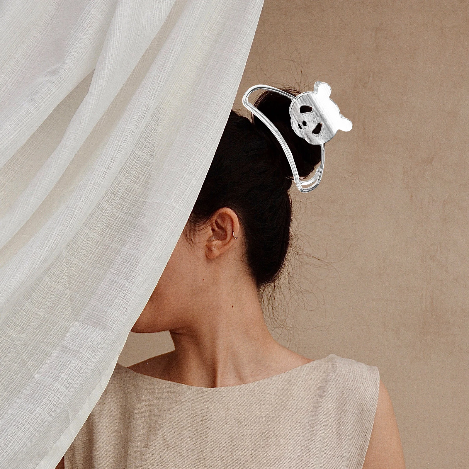 

Metal Hair Claw Clips Cartoon Panda Accessories for Women Girls Kawaii Hairstyle Barrettes Durable Long Term Use Easy to Wear