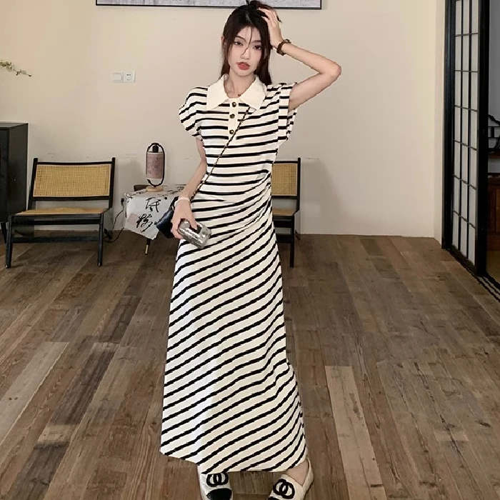 

Plus Size Slim Fit Ne ort Skirt Women's Waist Cinching Slimming Summer Pure Desire Spicy Girl Faionable Midi Dr