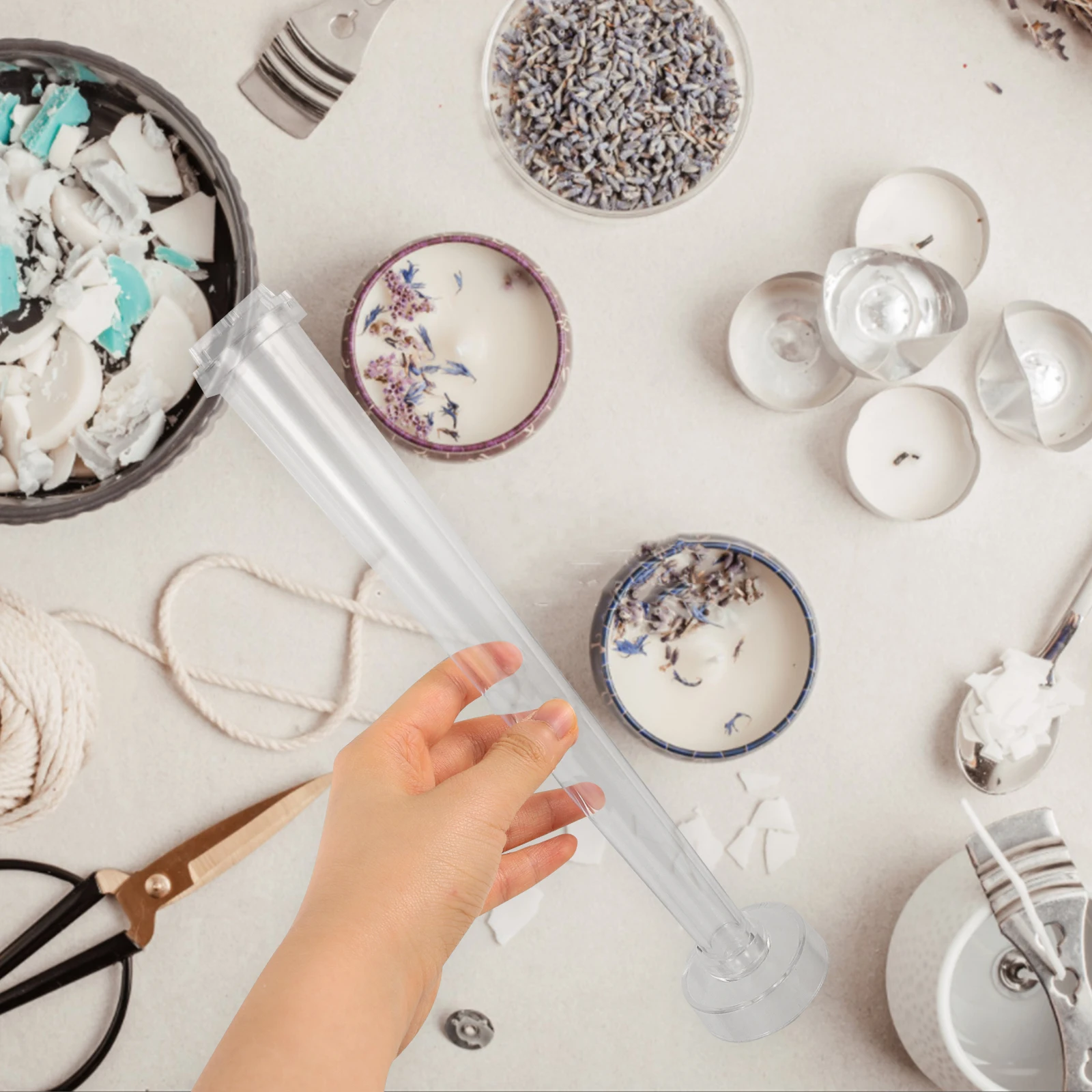 

2Pcs Mold for Home Plastic Aromatherapy Candles Mould Professional Easy Demould Making Mold DIY Accessory