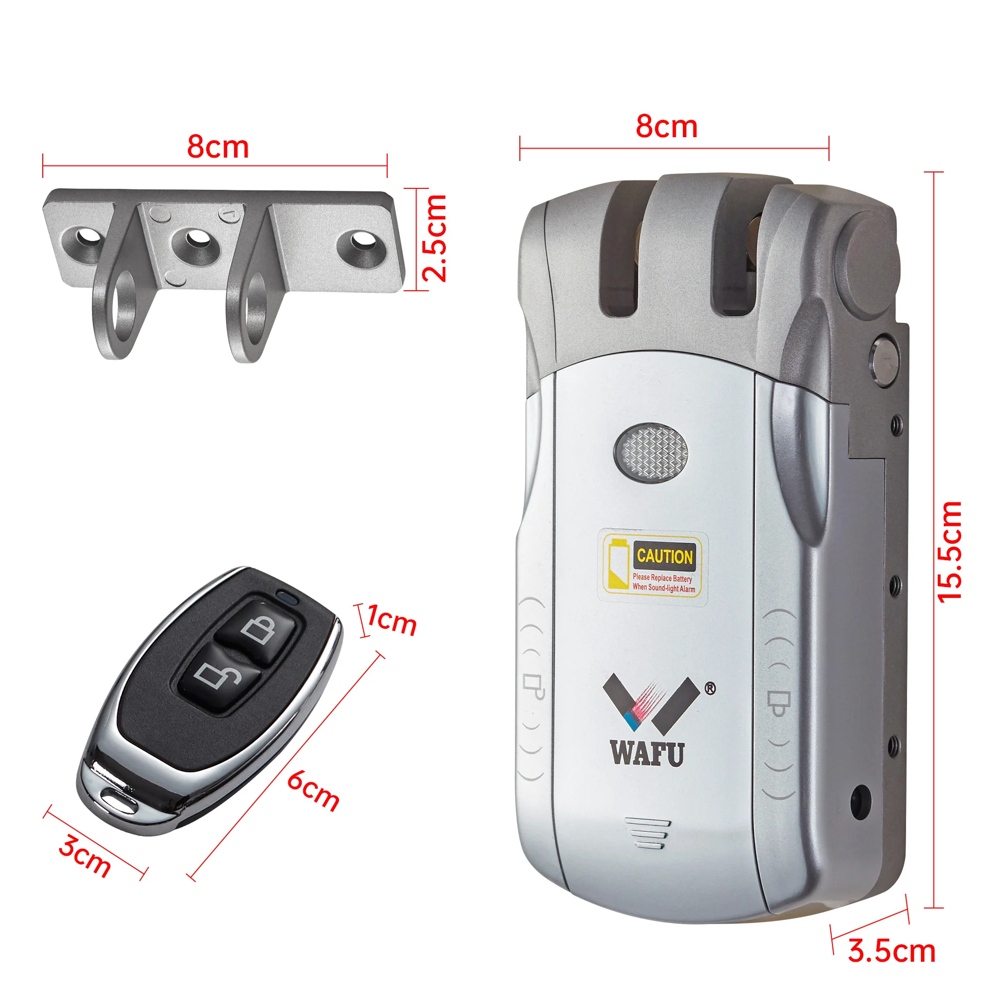 WAFU 010 Tuya APP WiFi Wireless Smart Remote Control Electric Fingerprint Lock Invisible Keyless Entry Door Lock For Home Office