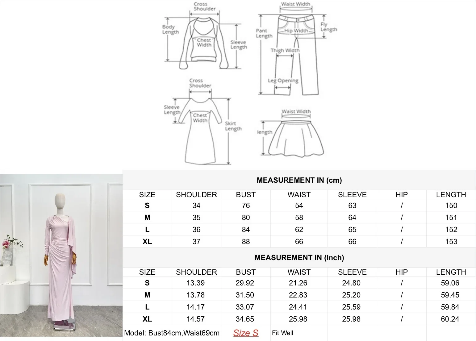 2025 novo lindo vestido maxi trompete feminino rosa com babados e manga comprida elegante para festa