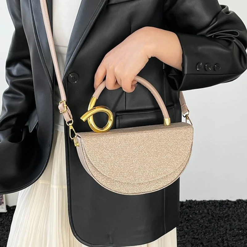 

Small Crossbody Bags For Women Designer Semicircle Saddle Bag 8 Colors Pu Leather Handbag Luxury Brand Lady Shoulder Bags
