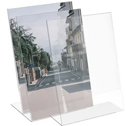 3/4/6Pcs Acrylic Sign Holder Wedding Table Numbers Picture Frames Menu Holder Table Decor for Restaurant Signs Photo Art Display
