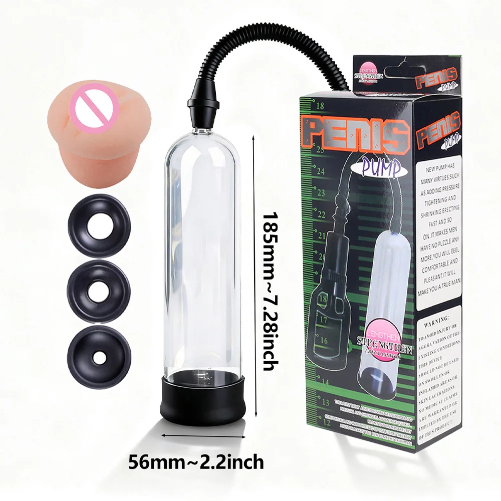 Male Penis Pump Penis Enlargement Vacuum Dick Extender Sex Toy For Man Cock Increase Length Enlarger Erotic Adult Sexy Products