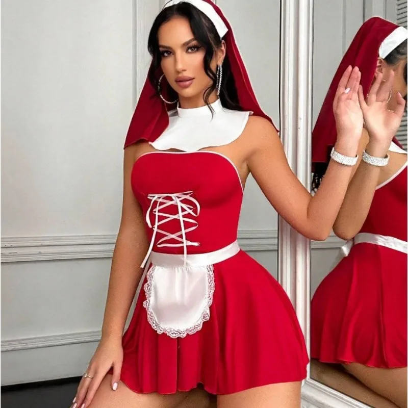 

Лидер продаж, экзотические костюмы, сексуальный французский ретро-ночной клуб, горничная COS, комплект сексуального нижнего белья, обнимающая грудь, юбка, наряд горничной, костюм для ролевых игр