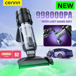 CENRR 998000PA Car Vacuum Cleaner Strong Suction Powerful Portable HandHeld Car Cleaner Dust Display Lamp Air Gun