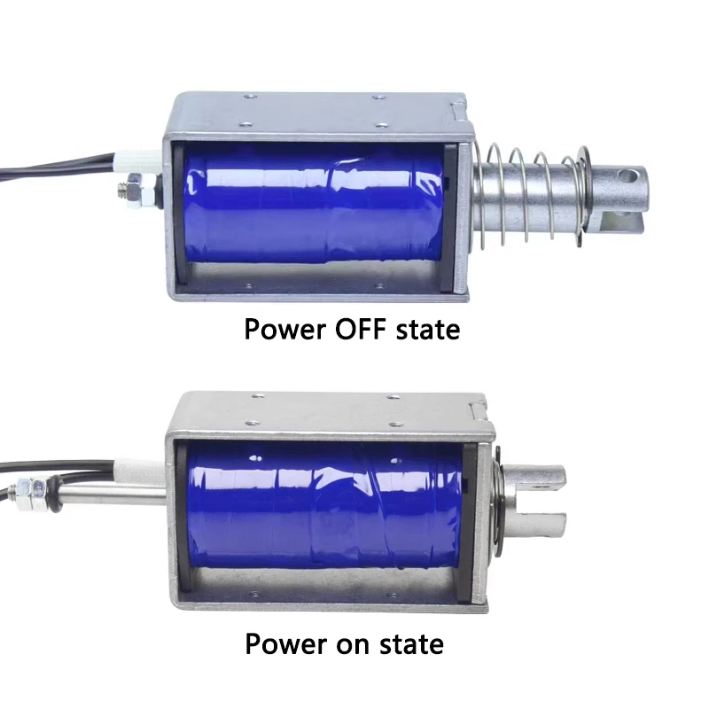 Push-pull electromagnet, DC12V24V electromagnetic plug, maximum suction force of 74N