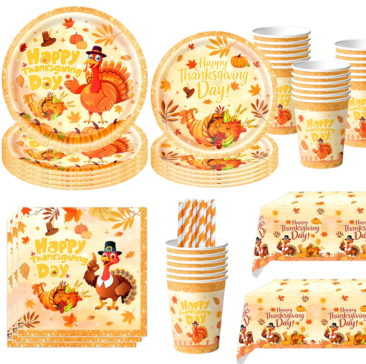 Table Cloth Disposable - Decorazioni per Festa a Tema Autunnale
